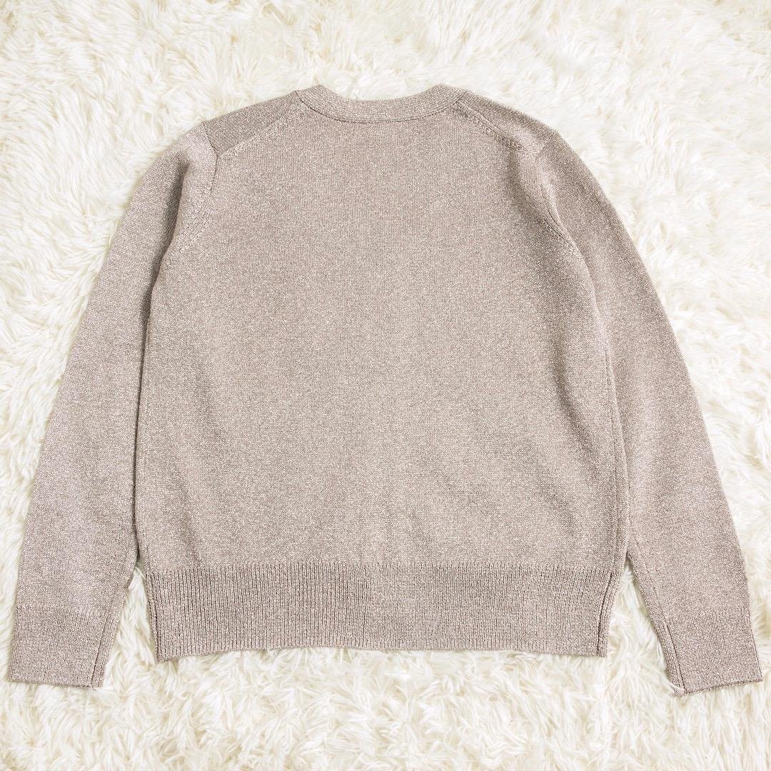 ebure エブール 25AW ブライトラメリリヤーン Vネック カーディガン