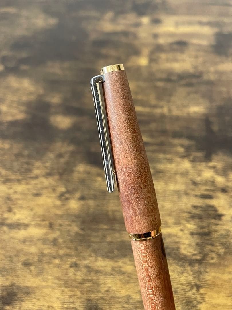1975年製　初代カスタム　高級天然　イタヤカエデ 大型18金　万年筆　細字